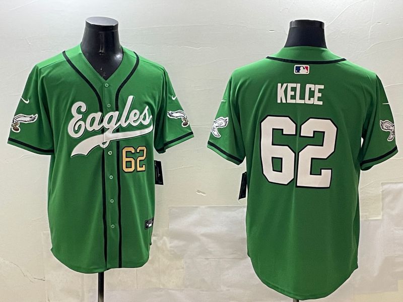 Men Philadelphia Eagles #62 Kelce Green three generations Jointly Name 2025 Nike Limited NFL Jersey style 12->philadelphia eagles->NFL Jersey